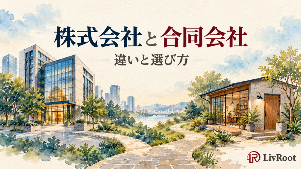 株式会社と合同会社の違いと選び方。異なる2つの建物と分かれ道