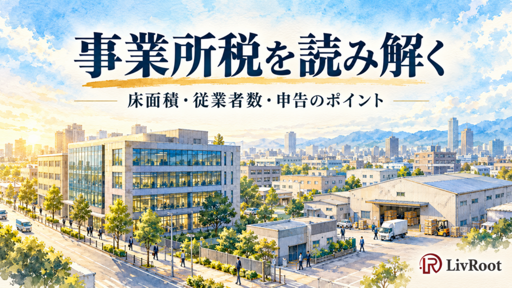事業所税を読み解く。床面積・従業者数・申告のポイント
