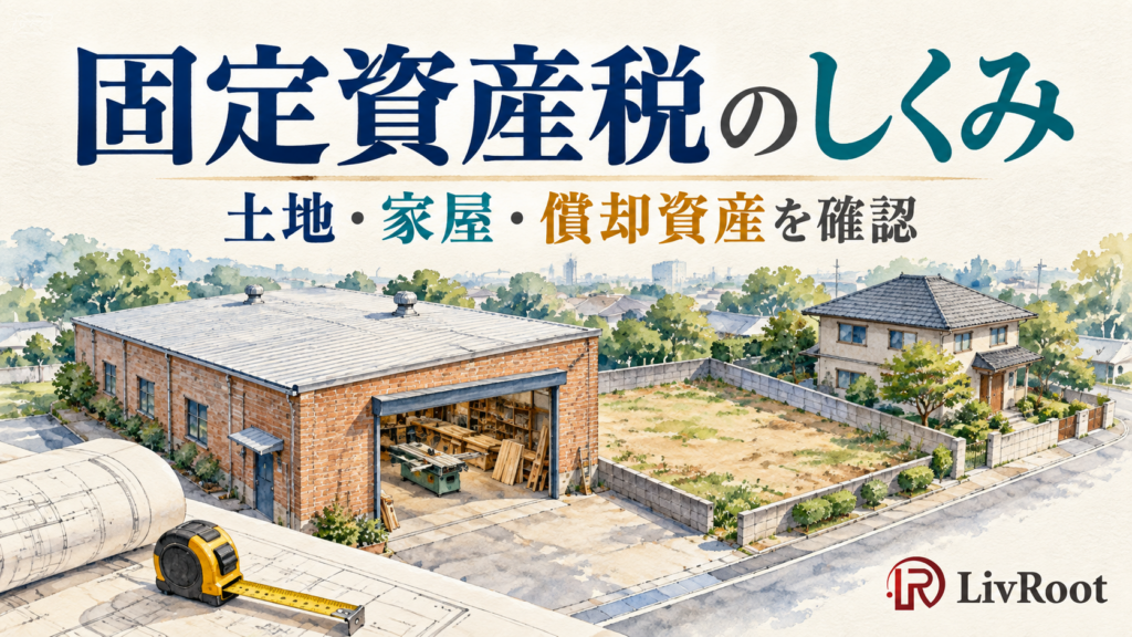 固定資産税のしくみ。土地・家屋・償却資産を確認