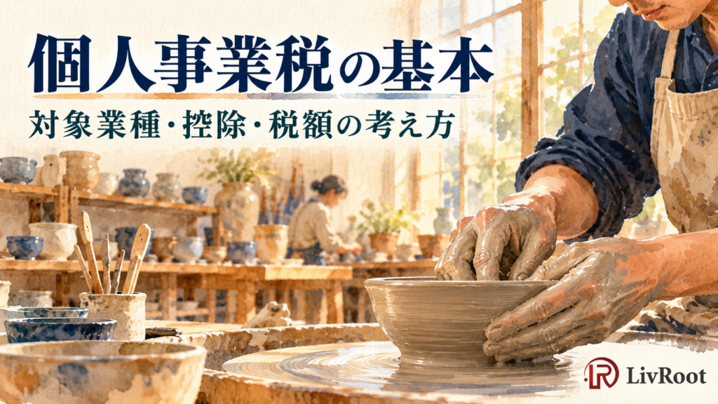 個人事業税の基本。対象業種・控除・税額の考え方