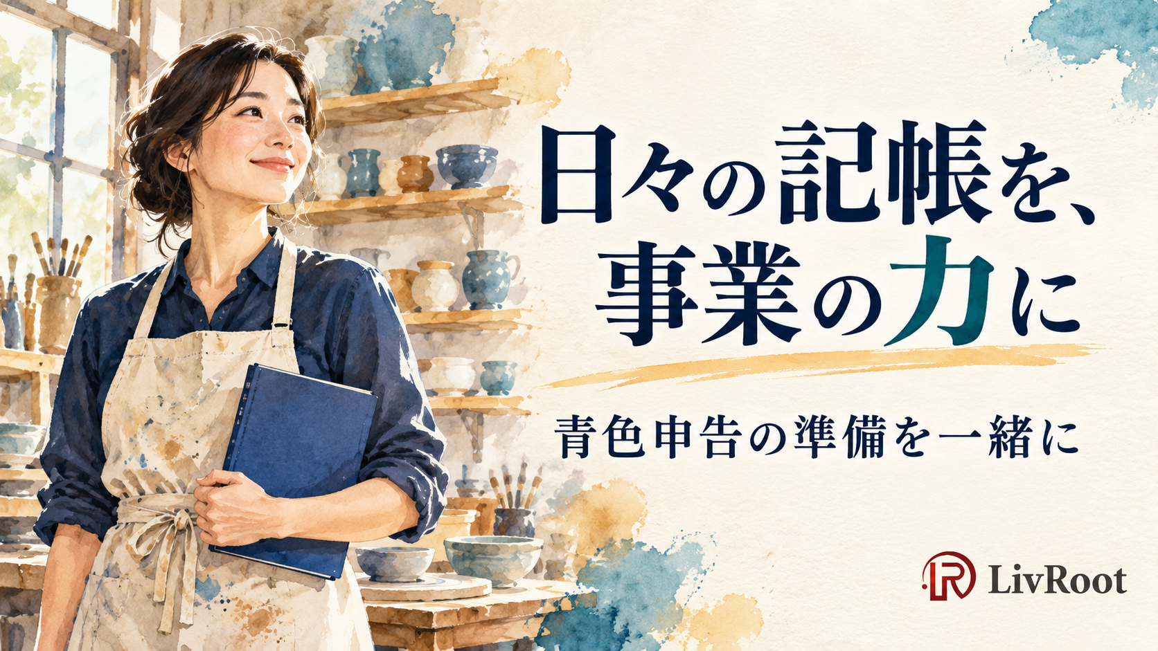 日々の記帳を、事業の力に。青色申告の準備を一緒に