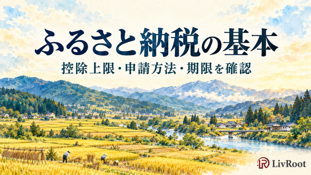 ふるさと納税の基本。控除上限・申請方法・期限を確認