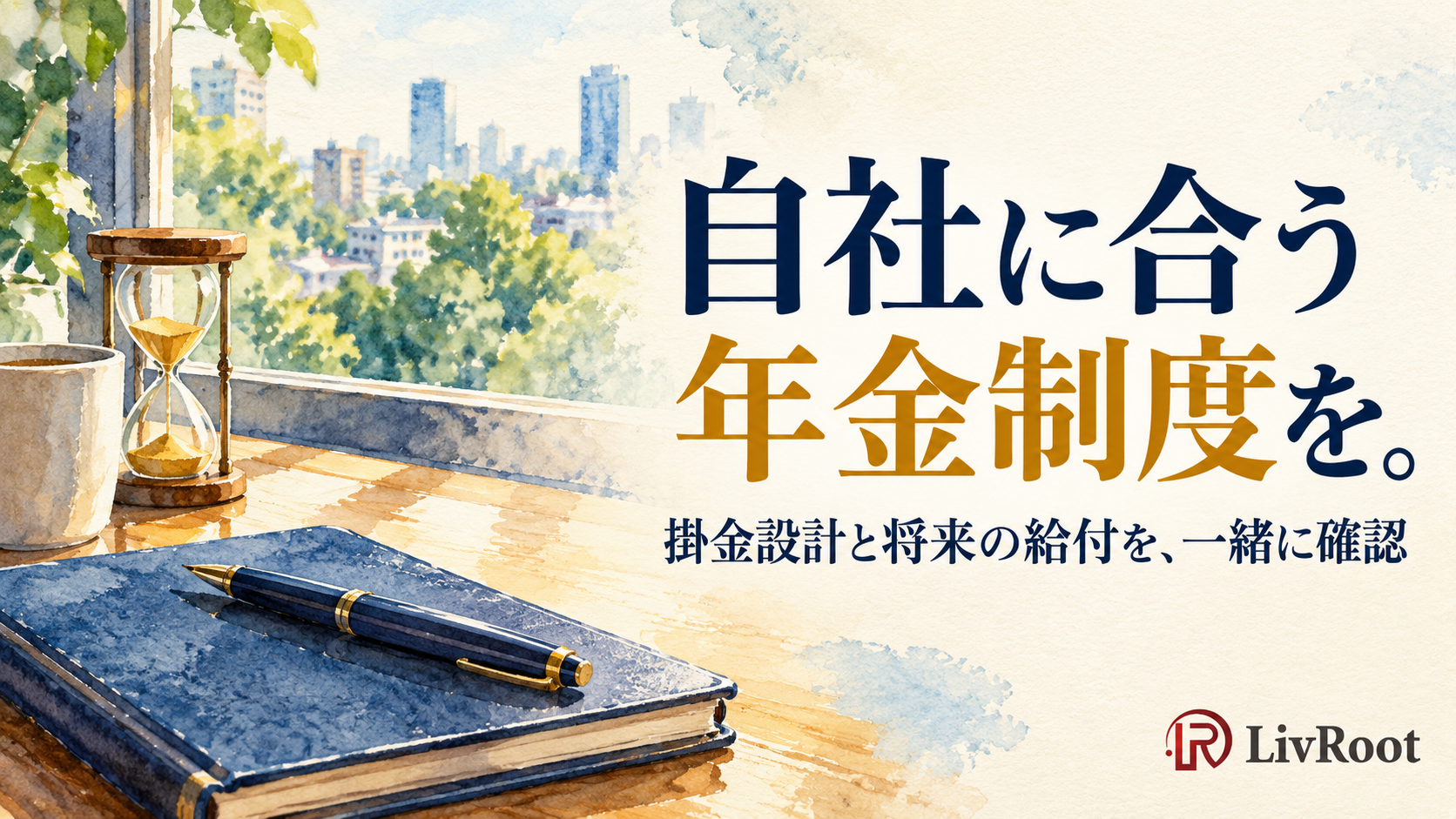 自社に合う年金制度を。掛金設計と将来の給付を一緒に確認