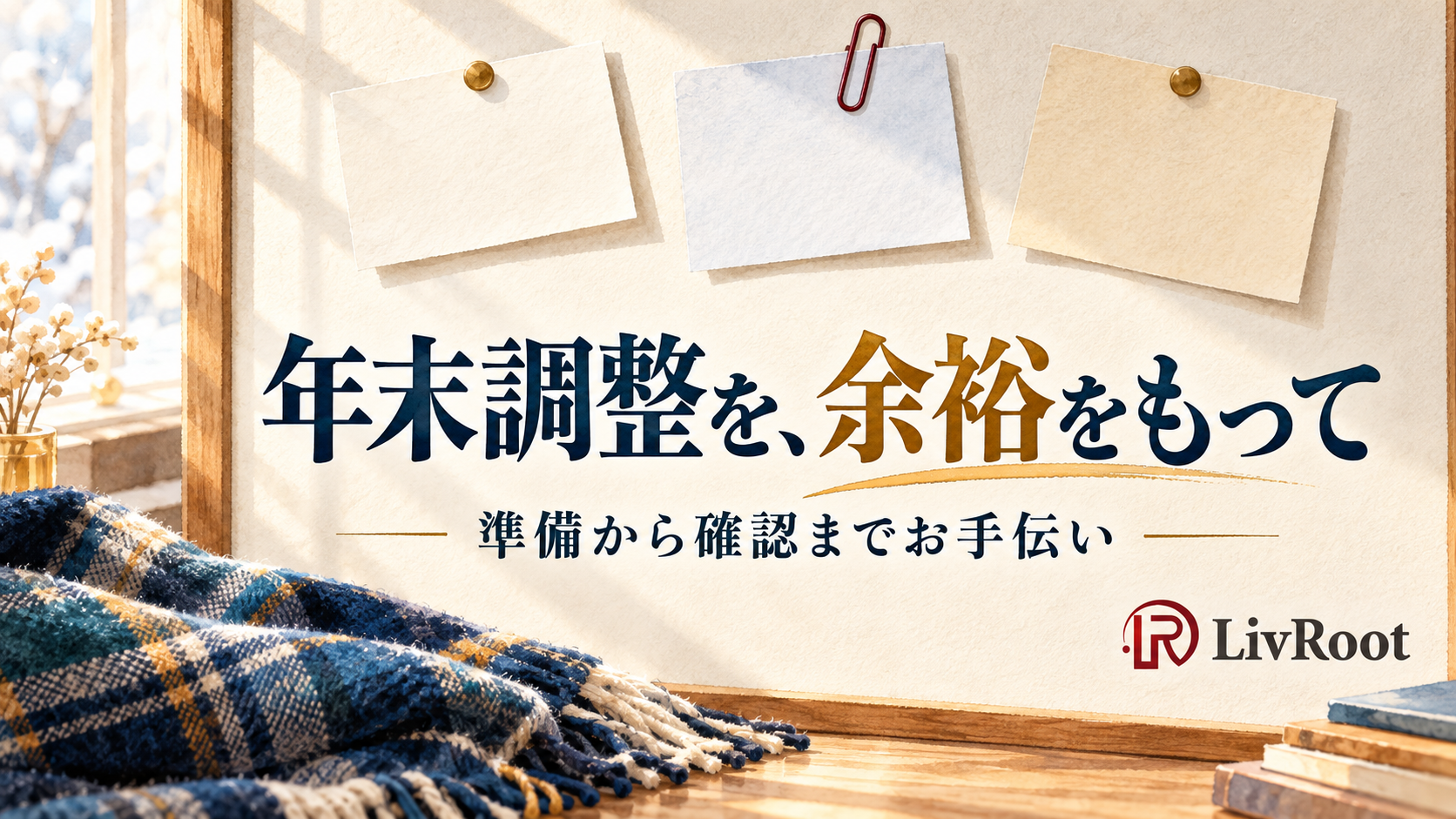 年末調整を、余裕をもって。準備から確認までお手伝い