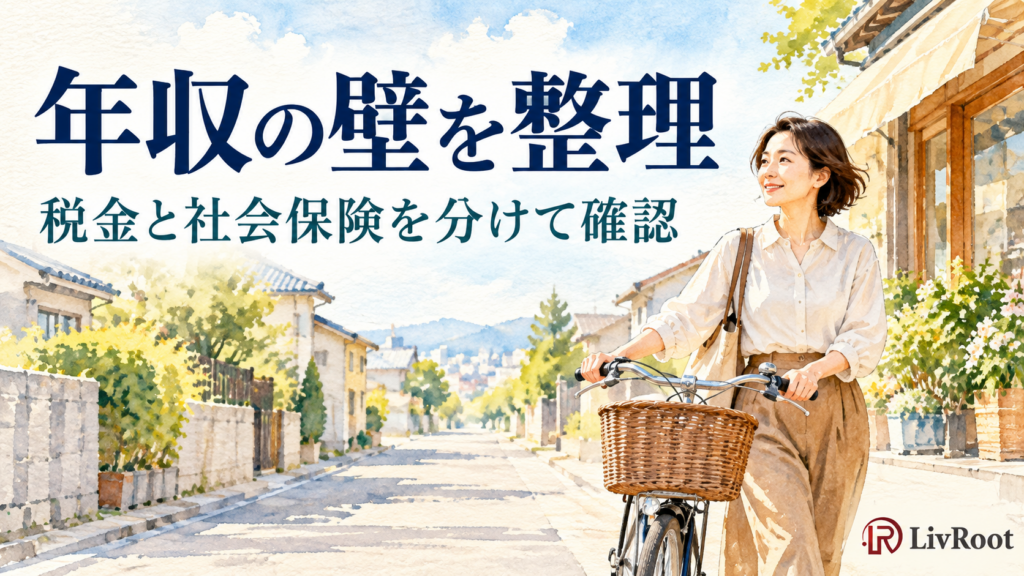 年収の壁を整理。税金と社会保険を分けて確認