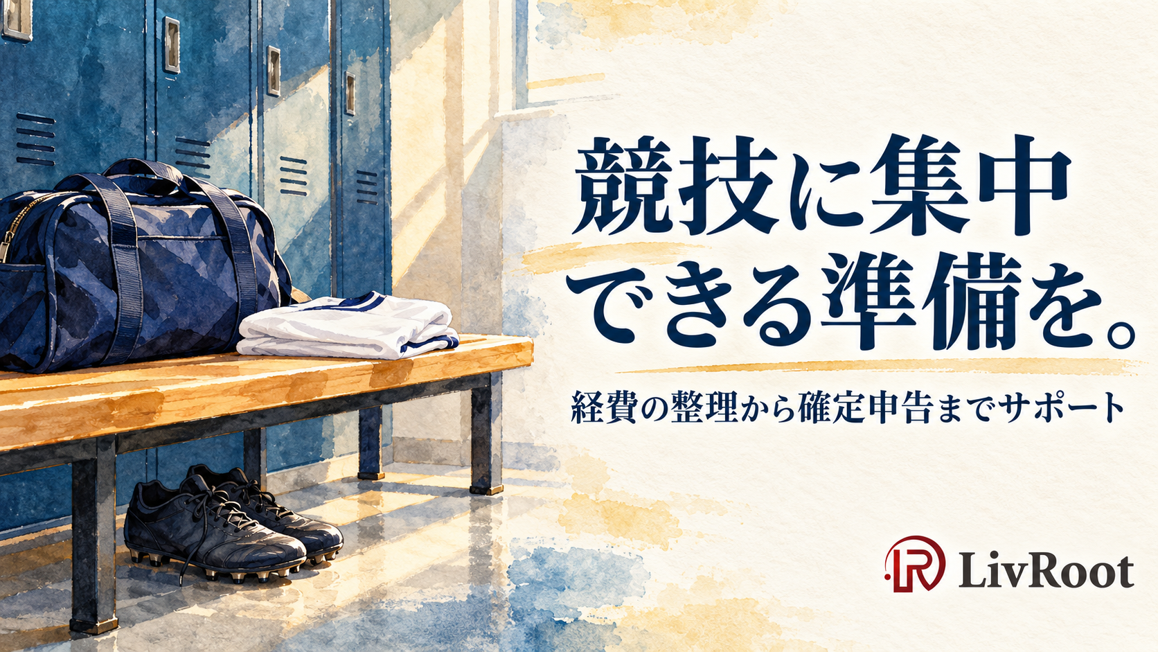 競技に集中できる準備を。経費の整理から確定申告までサポート