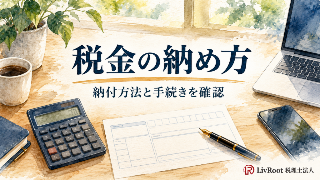 税金の納め方。納付方法と手続きを確認