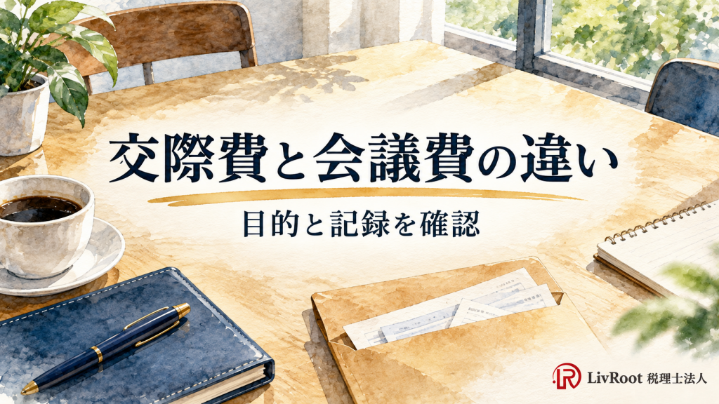 交際費と会議費の違い。目的と記録を確認