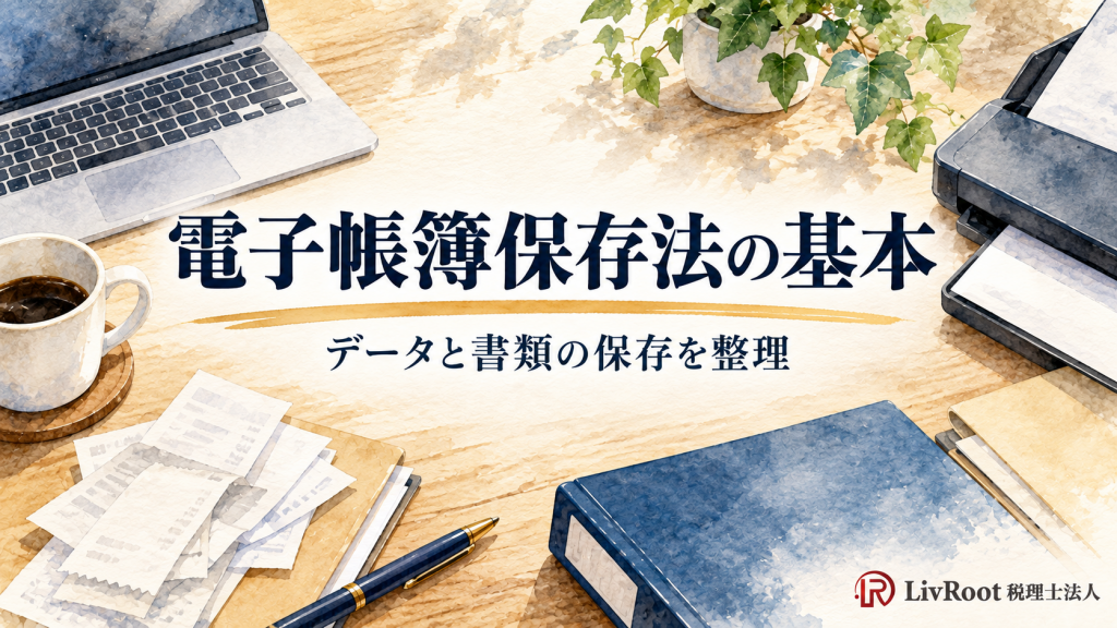 電子帳簿保存法の基本。データと書類の保存を整理
